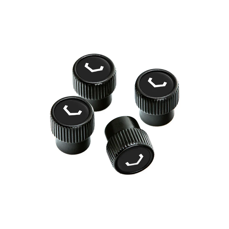 VOSSEN CLASSIC V VALVE STEM CAP SET (BLACK/BLACK)