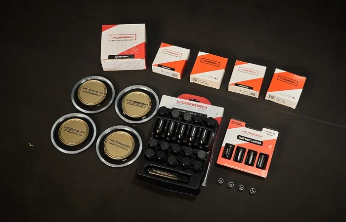 Phụ kiện Vossen Wheels chính hãng - Lug Bolts - Locks - Valve Stem caps - Center Ring