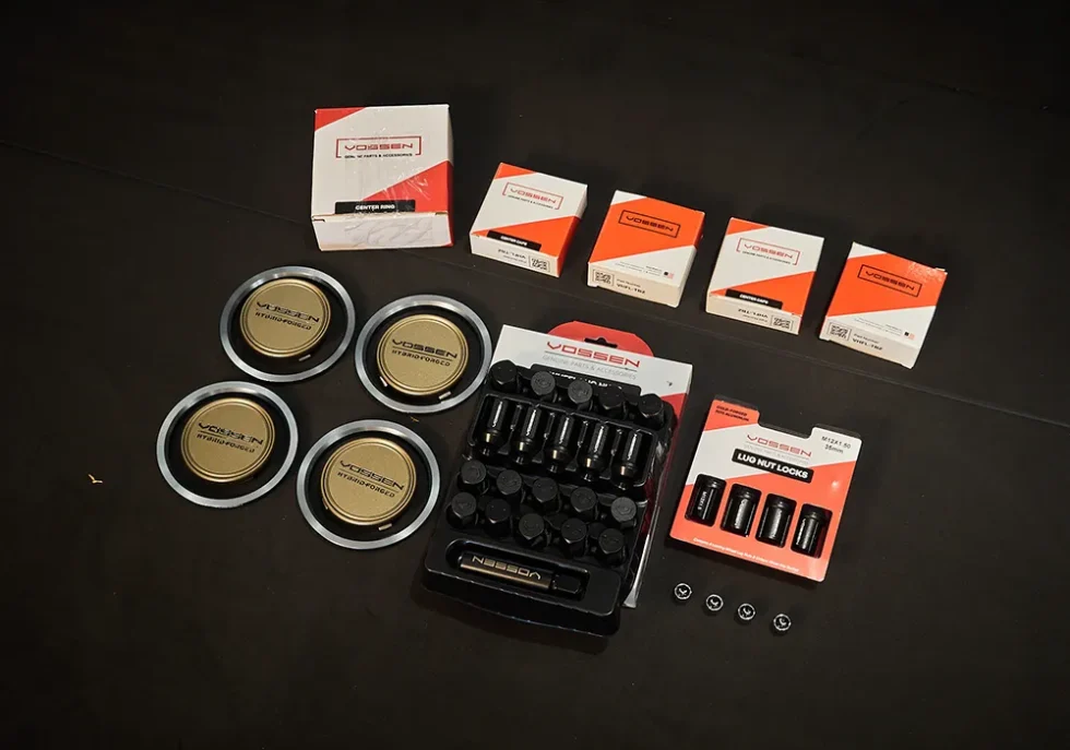 Phụ kiện Vossen Wheels chính hãng - Lug Bolts - Locks - Valve Stem caps - Center Ring