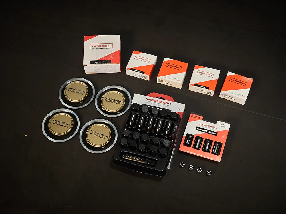 Phụ kiện Vossen Wheels chính hãng - Lug Bolts - Locks - Valve Stem caps - Center Ring