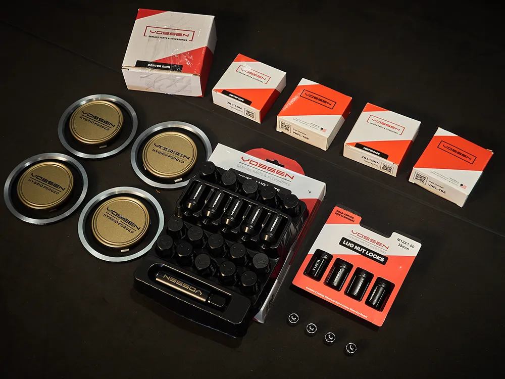 Phụ kiện Vossen Wheels chính hãng - Lug Bolts - Locks - Valve Stem caps - Center Ring